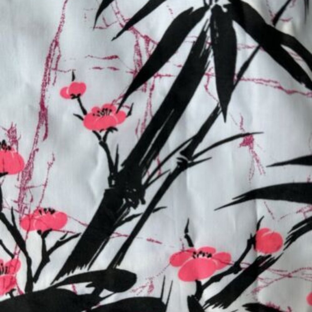 Laurie Lei Dress Juniors One Size White Hawaiian Bamboo Floral Cotton Blend Tie - Picture 5 of 16